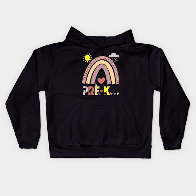 Pre-K Kittens Back To School Boys & Girls Pre-Kindergarten Student Teacher Kids Hoodie by Redmart